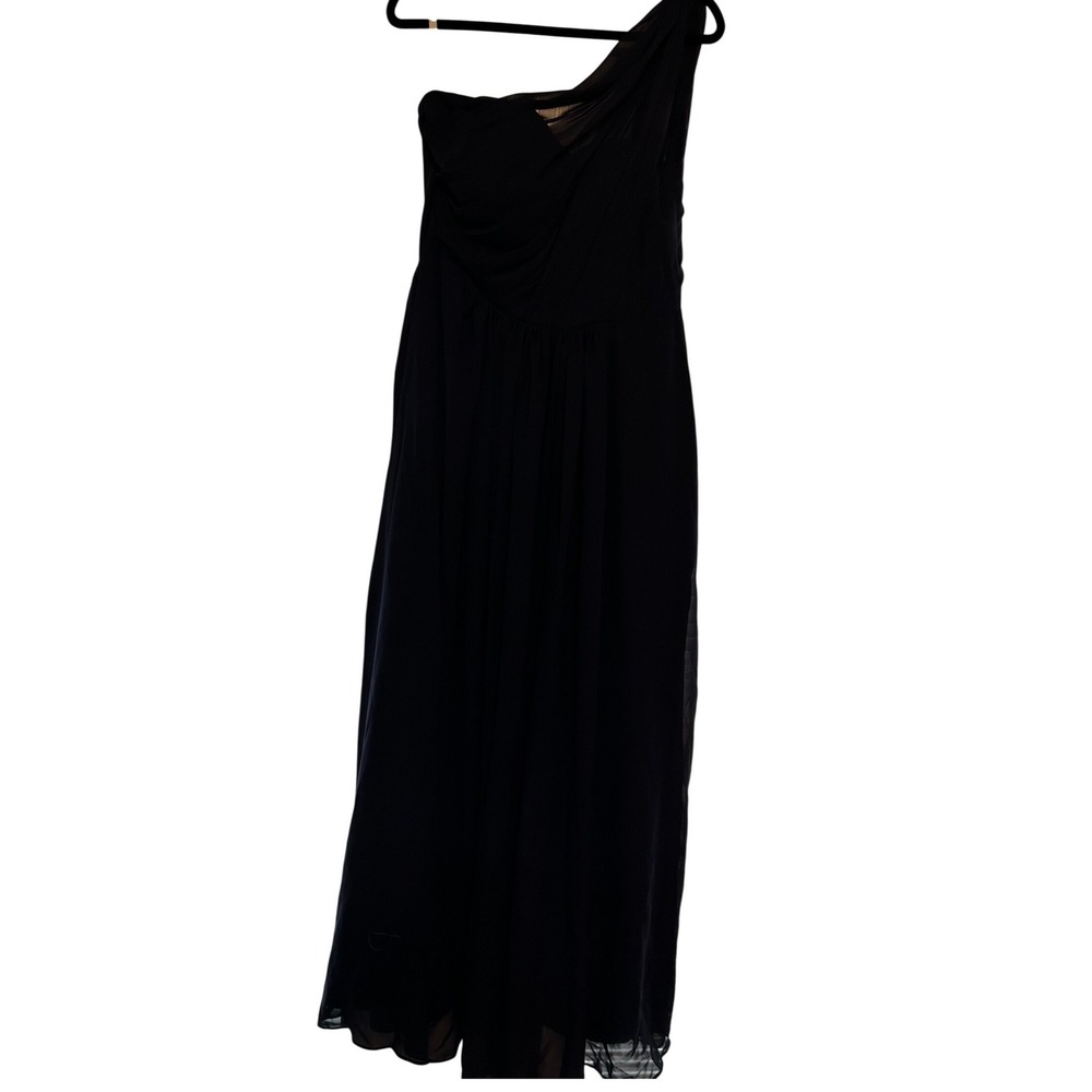 Suzhou One Shoulder Navy Chiffon Gown Size 6 – NWT